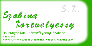 szabina kortvelyessy business card