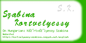 szabina kortvelyessy business card